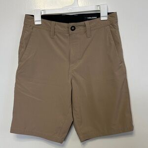 Volcom Men's Khaki Flat Front Shorts